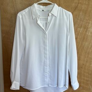 Uniqlo White Button-Up Shirt